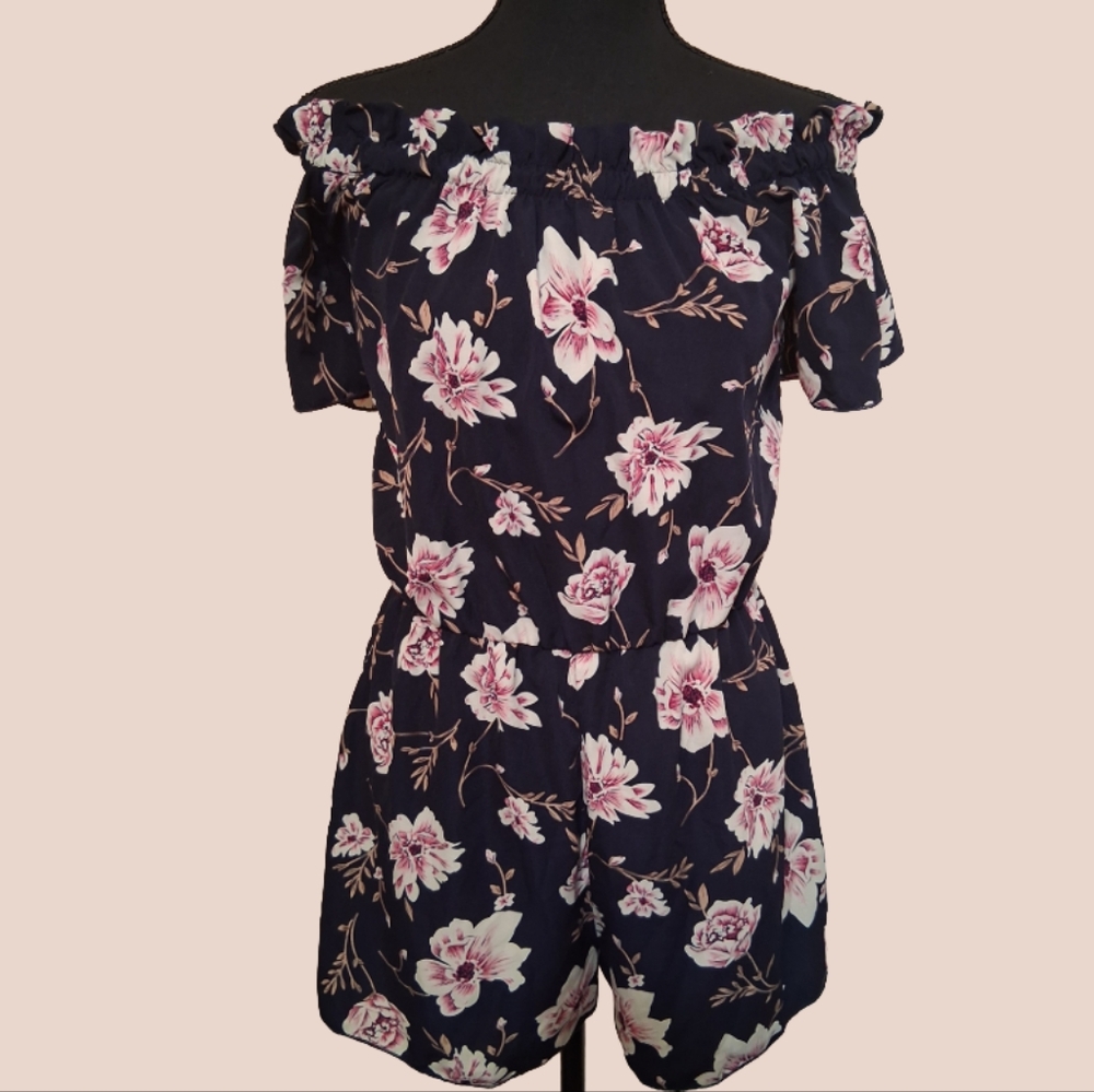 Charlotte Russe Dark Blue Floral Dress